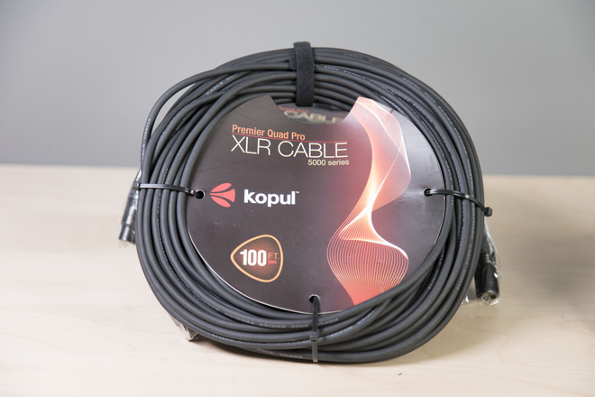 3 Pin Black XLR (100')
