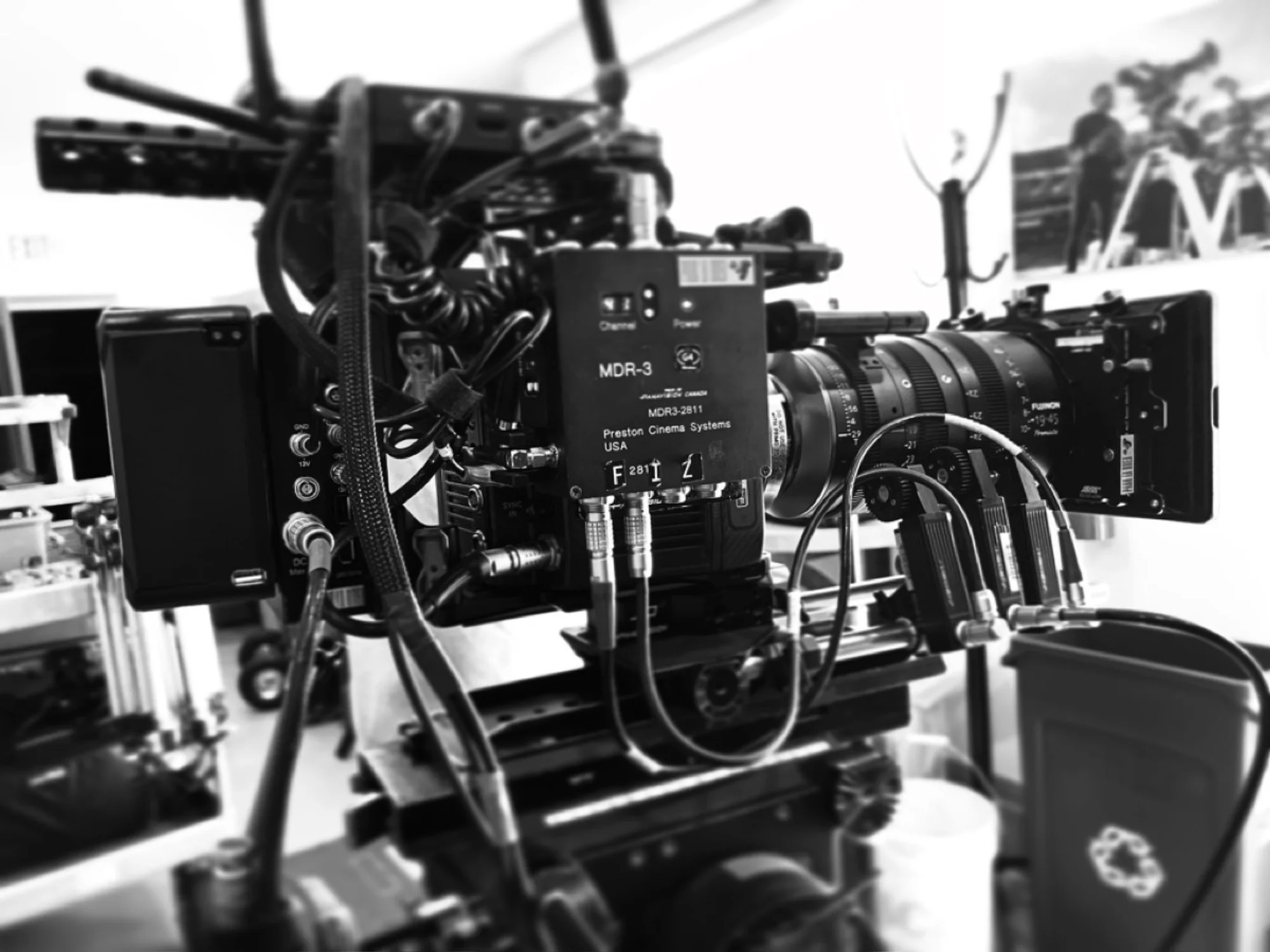 Cinema camera rig with Preston wireless follow focus