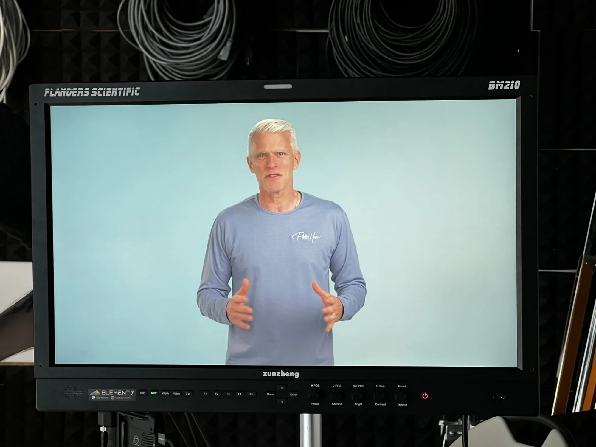 On-set monitor playback during production