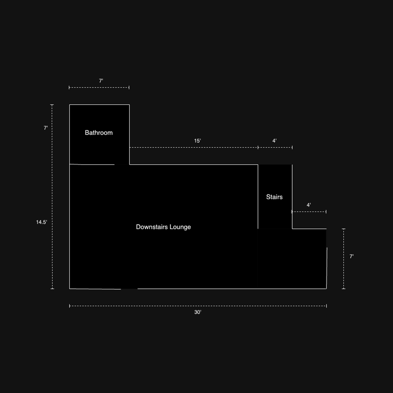 Downstairs client lounge floor plan